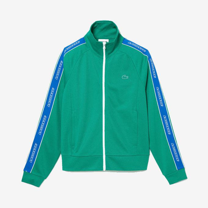 Men Lacoste V0ZN1070 Green HD2 Heritage High-Neck Zip Sweatshirt - Image 5