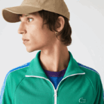 Men Lacoste V0ZN1070 Green HD2 Heritage High-Neck Zip Sweatshirt - Image 6