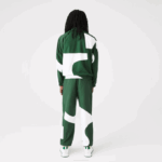 Men Lacoste V0ZN1072 Green White 291 Heritage Graphic Track Pants - Image 3