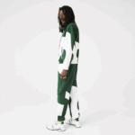 Men Lacoste V0ZN1072 Green White 291 Heritage Graphic Track Pants - Image 6