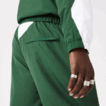 Men Lacoste V0ZN1072 Green White 291 Heritage Graphic Track Pants - Image 7