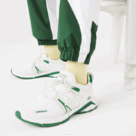 Men Lacoste V0ZN1072 Green White 291 Heritage Graphic Track Pants - Image 8