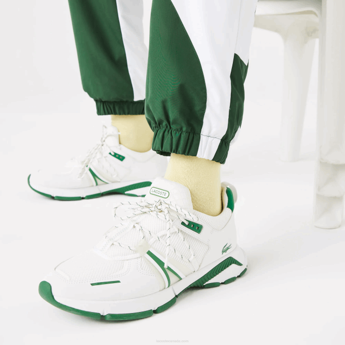 Men Lacoste V0ZN1072 Green White 291 Heritage Graphic Track Pants - Image 8
