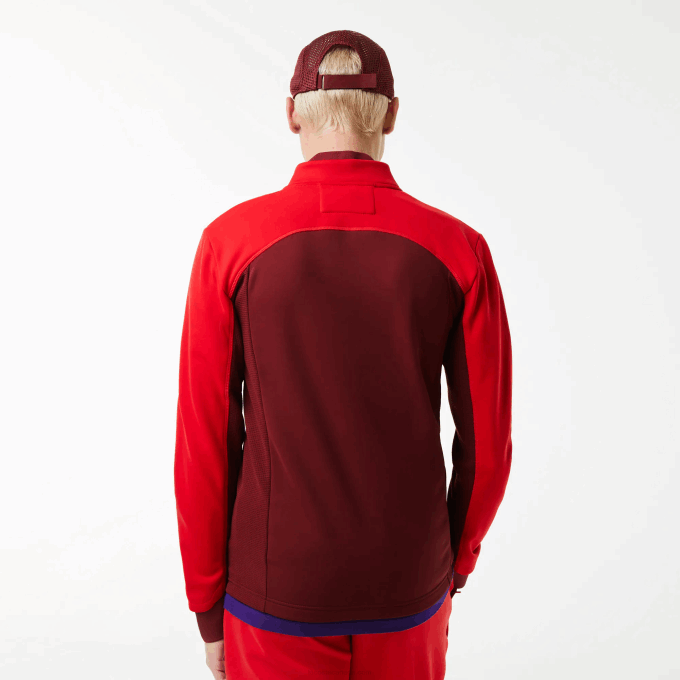 Men Lacoste V0ZN1076 Bordeaux Red 6HJ SPORT Thermal Golf Jacket - Image 3