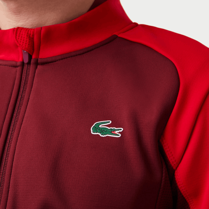 Men Lacoste V0ZN1076 Bordeaux Red 6HJ SPORT Thermal Golf Jacket - Image 4