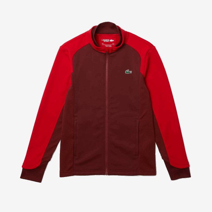 Men Lacoste V0ZN1076 Bordeaux Red 6HJ SPORT Thermal Golf Jacket - Image 5