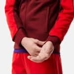 Men Lacoste V0ZN1076 Bordeaux Red 6HJ SPORT Thermal Golf Jacket - Image 6