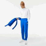 Men Lacoste V0ZN1079 Blue K1Q Contrast Side Band Trackpants - Image 2