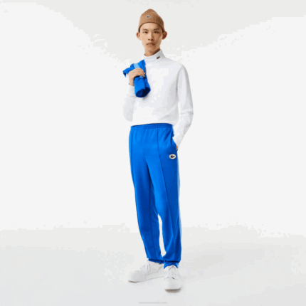 Men Lacoste V0ZN1079 Blue K1Q Contrast Side Band Trackpants
