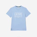 Men Lacoste V0ZN107 Blue HBP Regular Fit Jersey T-Shirt - Image 3