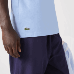 Men Lacoste V0ZN107 Blue HBP Regular Fit Jersey T-Shirt - Image 5