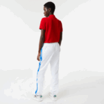 Men Lacoste V0ZN1085 White SBH Water-Repellent Trackpants - Image 3