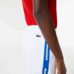 Men Lacoste V0ZN1085 White SBH Water-Repellent Trackpants - Image 5