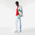 Men Lacoste V0ZN1085 White SBH Water-Repellent Trackpants - Image 6