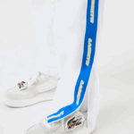Men Lacoste V0ZN1085 White SBH Water-Repellent Trackpants - Image 8