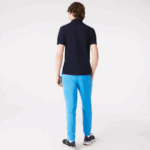 Men Lacoste V0ZN1086 Blue 4XA Tapered Fit Fleece Trackpants - Image 4