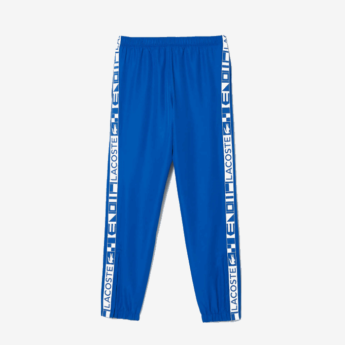 Men Lacoste V0ZN1087 Blue K1Q SPORT Side Prints Tennis Trackpants - Image 6