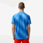 Men Lacoste V0ZN108 Blue YIQ Tennis x Novak Djokovic Fan Version Polo - Image 3
