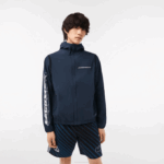Men Lacoste V0ZN10 Blue KXE Recycled Polyamide Short Track Jacket