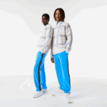 Men Lacoste V0ZN1103 Blue 4XA Side Contrast Band Trackpants