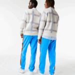 Men Lacoste V0ZN1103 Blue 4XA Side Contrast Band Trackpants - Image 3