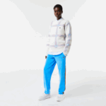 Men Lacoste V0ZN1103 Blue 4XA Side Contrast Band Trackpants - Image 7