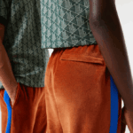Men Lacoste V0ZN1104 Brown 3PB Side Contrast Band Trackpants - Image 6