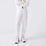 Men Lacoste V0ZN1106 White B5L Patchwork Water-Repellent Trackpants - Image 2