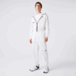 Men Lacoste V0ZN1106 White B5L Patchwork Water-Repellent Trackpants