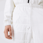 Men Lacoste V0ZN1106 White B5L Patchwork Water-Repellent Trackpants - Image 4