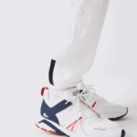 Men Lacoste V0ZN1106 White B5L Patchwork Water-Repellent Trackpants - Image 8
