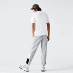 Men Lacoste V0ZN1108 Grey Chine White Black P0F Branded Colorblock Fleece Jogging Pants - Image 3