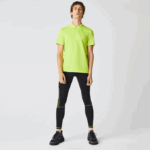 Men Lacoste V0ZN1112 Black Yellow 60R SPORT Thermal Leggings