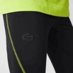 Men Lacoste V0ZN1112 Black Yellow 60R SPORT Thermal Leggings - Image 4