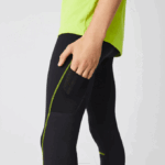 Men Lacoste V0ZN1112 Black Yellow 60R SPORT Thermal Leggings - Image 8