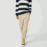 Men Lacoste V0ZN1118 Beige C5U Water-Resistant Tracksuit Pants - Image 2