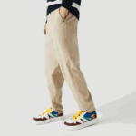 Men Lacoste V0ZN1118 Beige C5U Water-Resistant Tracksuit Pants - Image 5