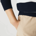 Men Lacoste V0ZN1118 Beige C5U Water-Resistant Tracksuit Pants - Image 7