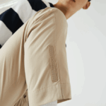 Men Lacoste V0ZN1118 Beige C5U Water-Resistant Tracksuit Pants - Image 8