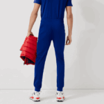 Men Lacoste V0ZN1119 Blue Red White AN3 SPORT Branded Bands Tracksuit Pants - Image 3