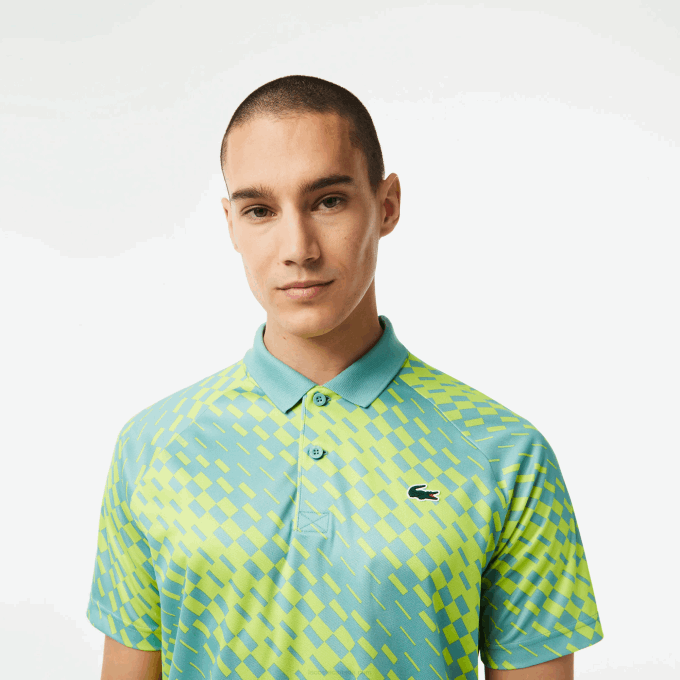 Men Lacoste V0ZN111 Mint ZLI Tennis x Novak Djokovic Fan Version Polo - Image 2