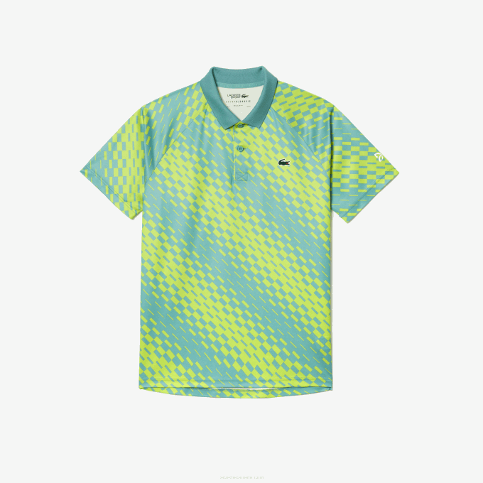 Men Lacoste V0ZN111 Mint ZLI Tennis x Novak Djokovic Fan Version Polo - Image 4