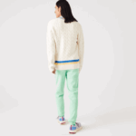 Men Lacoste V0ZN1125 Light Green 0VZ Tapered Fit Fleece Trackpants - Image 3