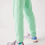 Men Lacoste V0ZN1125 Light Green 0VZ Tapered Fit Fleece Trackpants - Image 5
