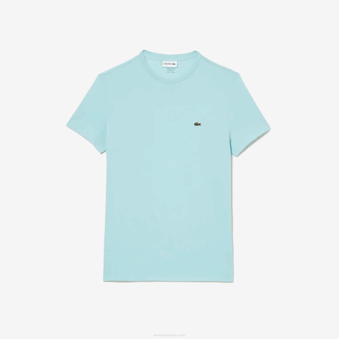 Men Lacoste V0ZN112 Mint LGF Crew Neck Pima Cotton Jersey T-Shirt - Image 4