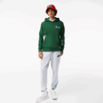 Men Lacoste V0ZN1132 Green 132 Comic Effect Print Hooded Sweatshirt - Image 2