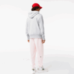 Men Lacoste V0ZN1133 Grey Chine CCA Comic Effect Print Hooded Sweatshirt - Image 3