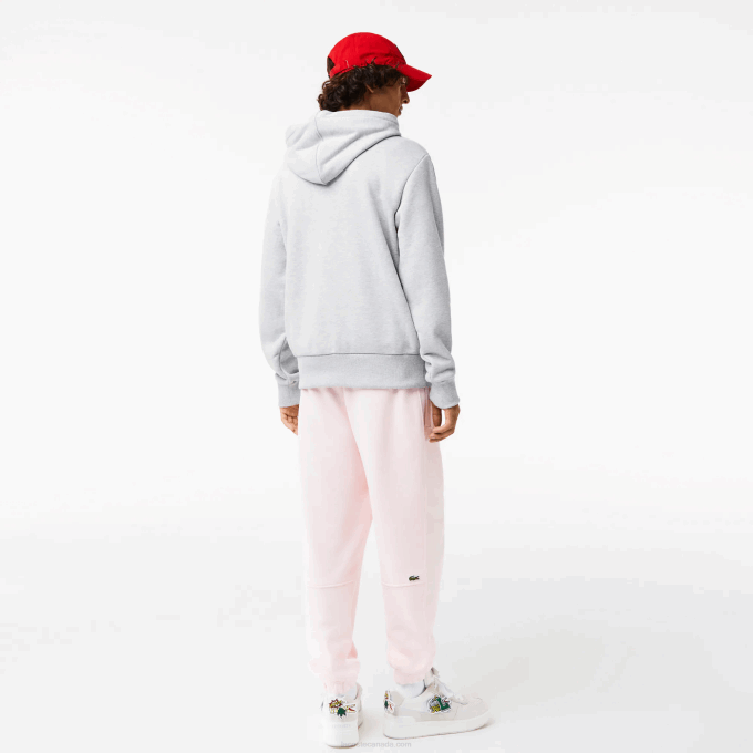 Men Lacoste V0ZN1133 Grey Chine CCA Comic Effect Print Hooded Sweatshirt - Image 3