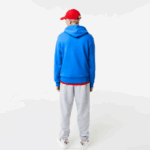 Men Lacoste V0ZN1134 Blue K1Q Comic Effect Print Hooded Sweatshirt - Image 3