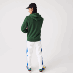 Men Lacoste V0ZN1135 Green 132 Kangaroo Pocket Fleece Zipped Sweatshirt - Image 3